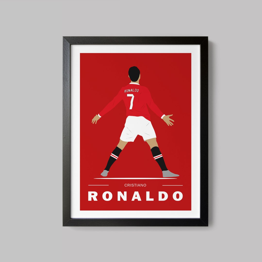 Cristiano Ronaldo Print, Cristiano Ronaldo Poster, Soccer Wall Art ...