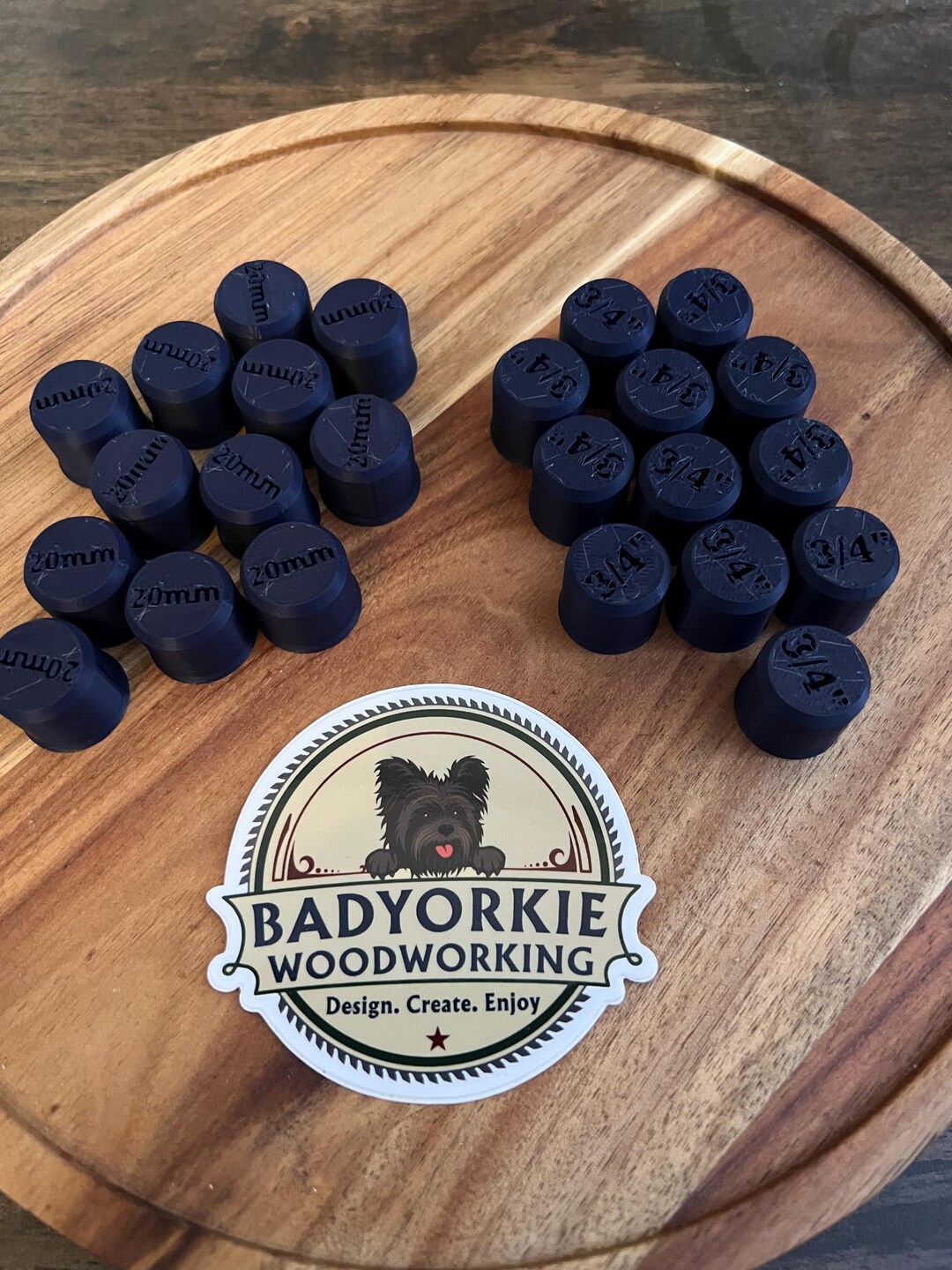 The Original Navy Blue Bench Dog Hole Plugs- 3/4