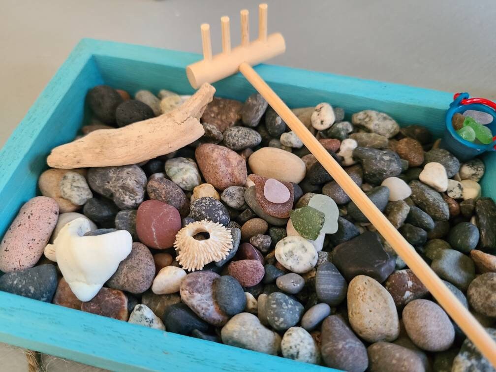 West Coast Sea Glass Zen Garden: Desktop Beach Decor