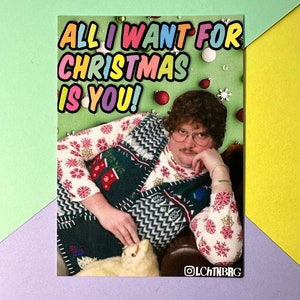 Postkarte „All I want for christmas is you!“