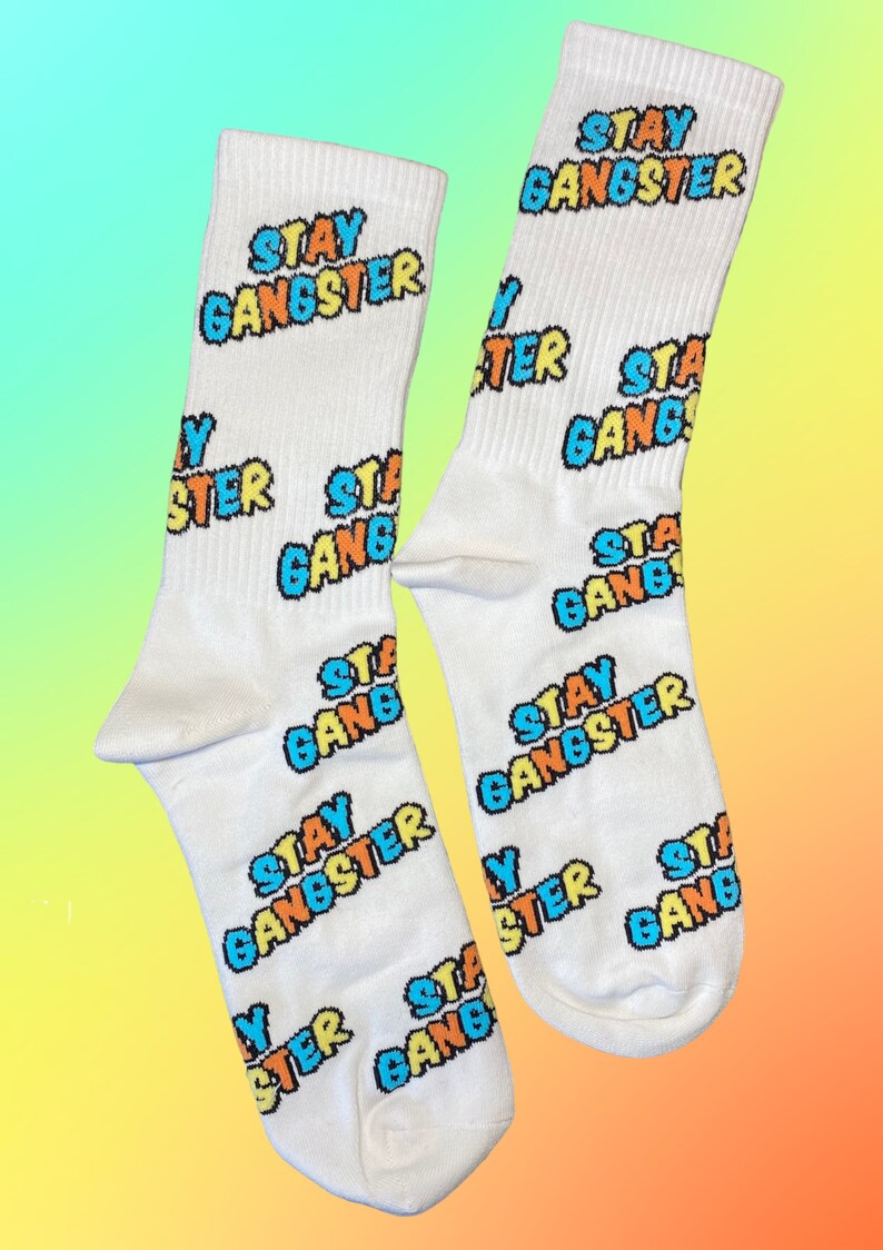 Tennis socks: Stay Gangster image 1