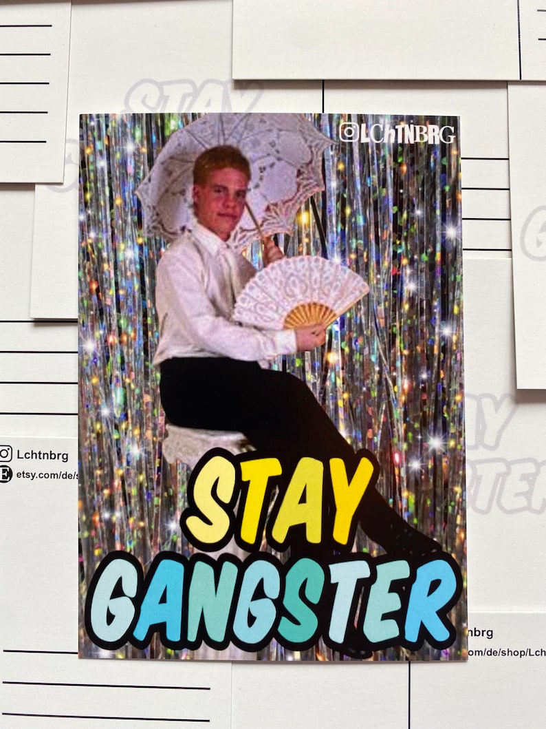 Postkarte Stay Gangster Bild 1