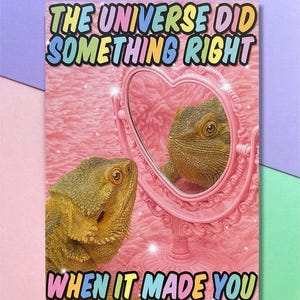 Postcard „The universe did something right, when it made you“