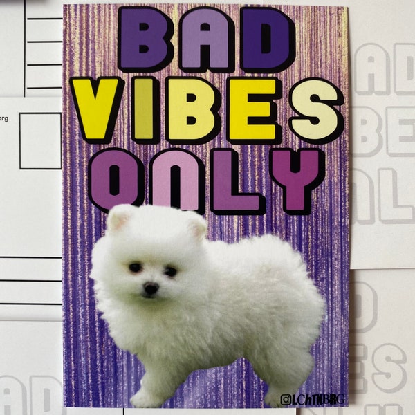 Postcard „BAD VIBES ONLY“