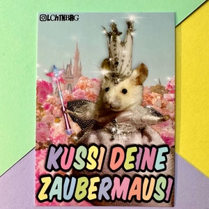 Postkarte „Kussi deine Zaubermausi“