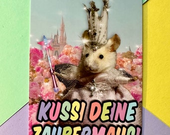 Postkarte „Kussi deine Zaubermausi“