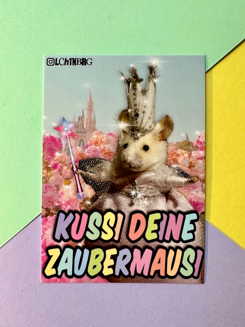 Postkarte Kussi deine Zaubermausi Bild 1