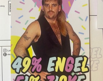 Postkarte „49o/o Engel 51o/o Zicke“