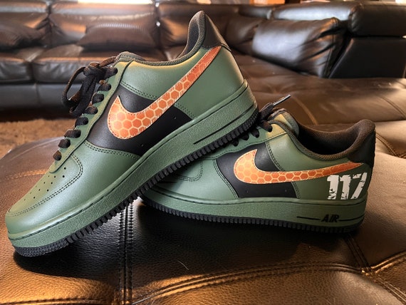 green black and orange air force 1