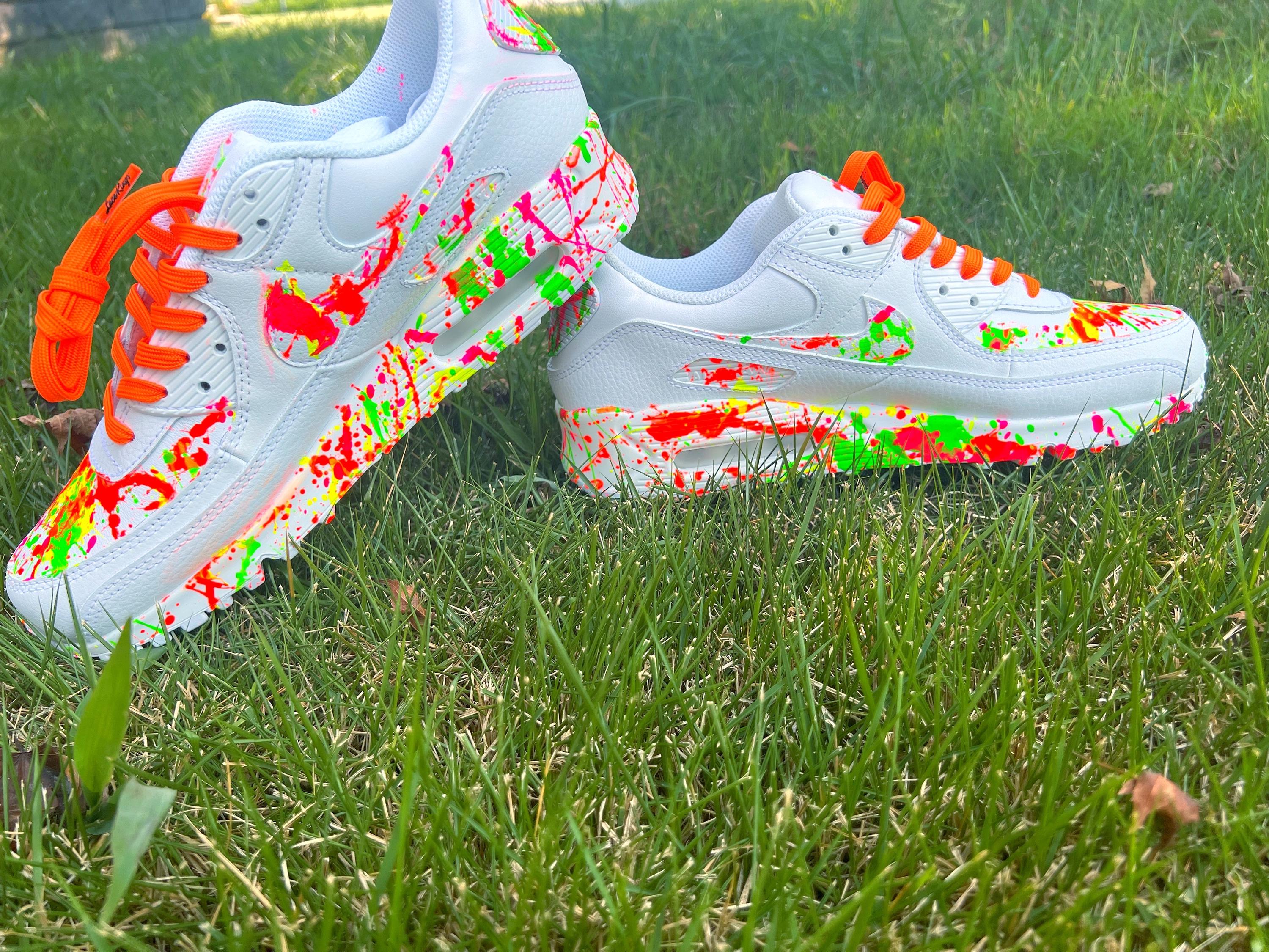 Custom splattered Air Max 90 Etsy