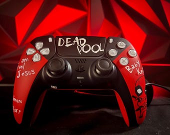 Custom Deadpool PS5 controller