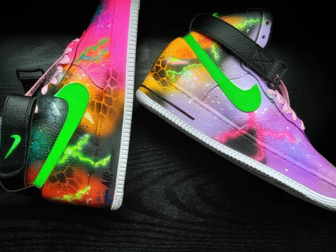 custom galaxy air force ones