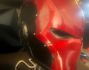 Red Hood Ronin Wearable helmet with LED eyes