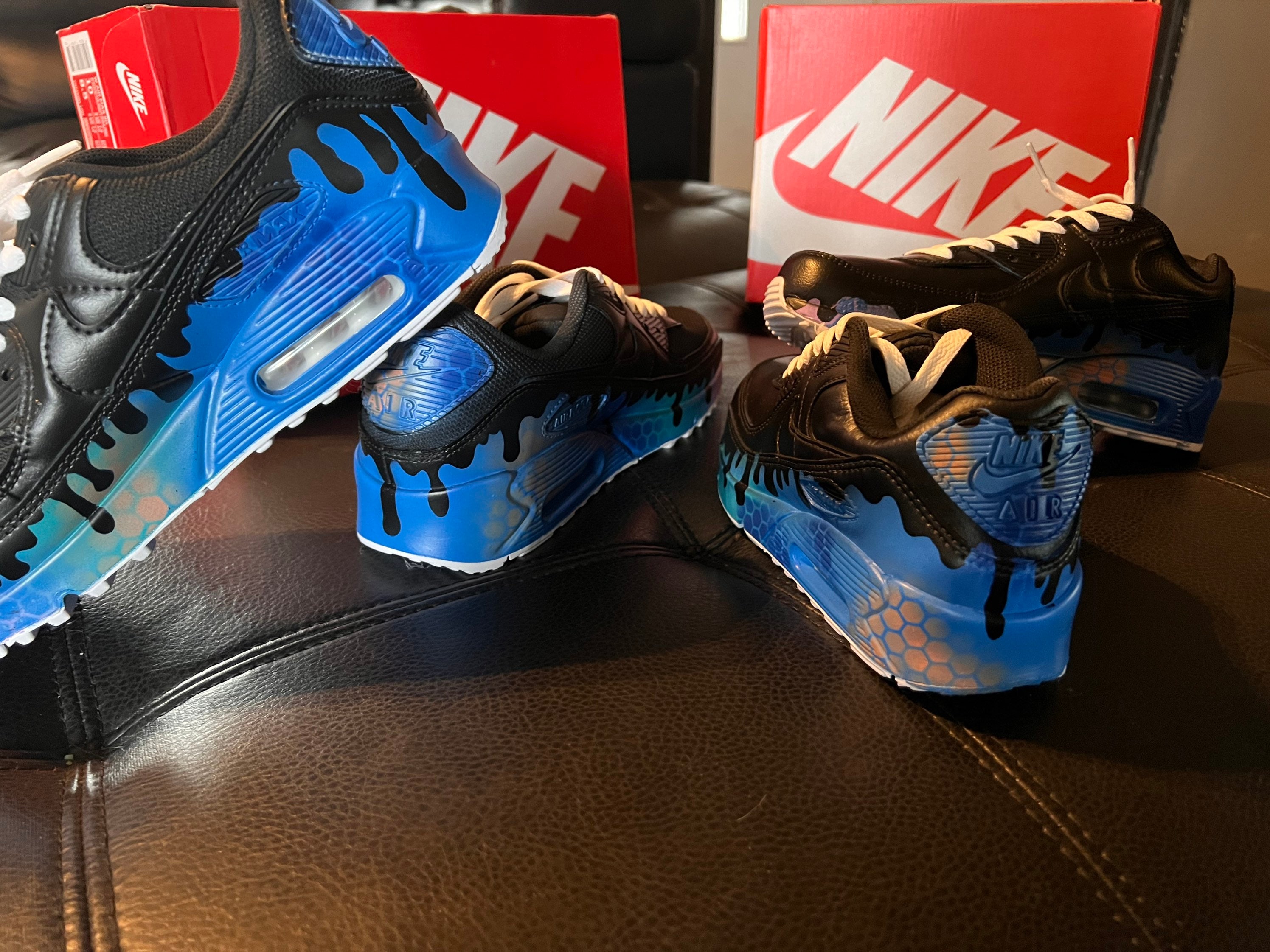 Nike Air Max 90 Custom Black 'Tiffany Blue Pollock' Edition