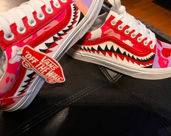 bape vans red