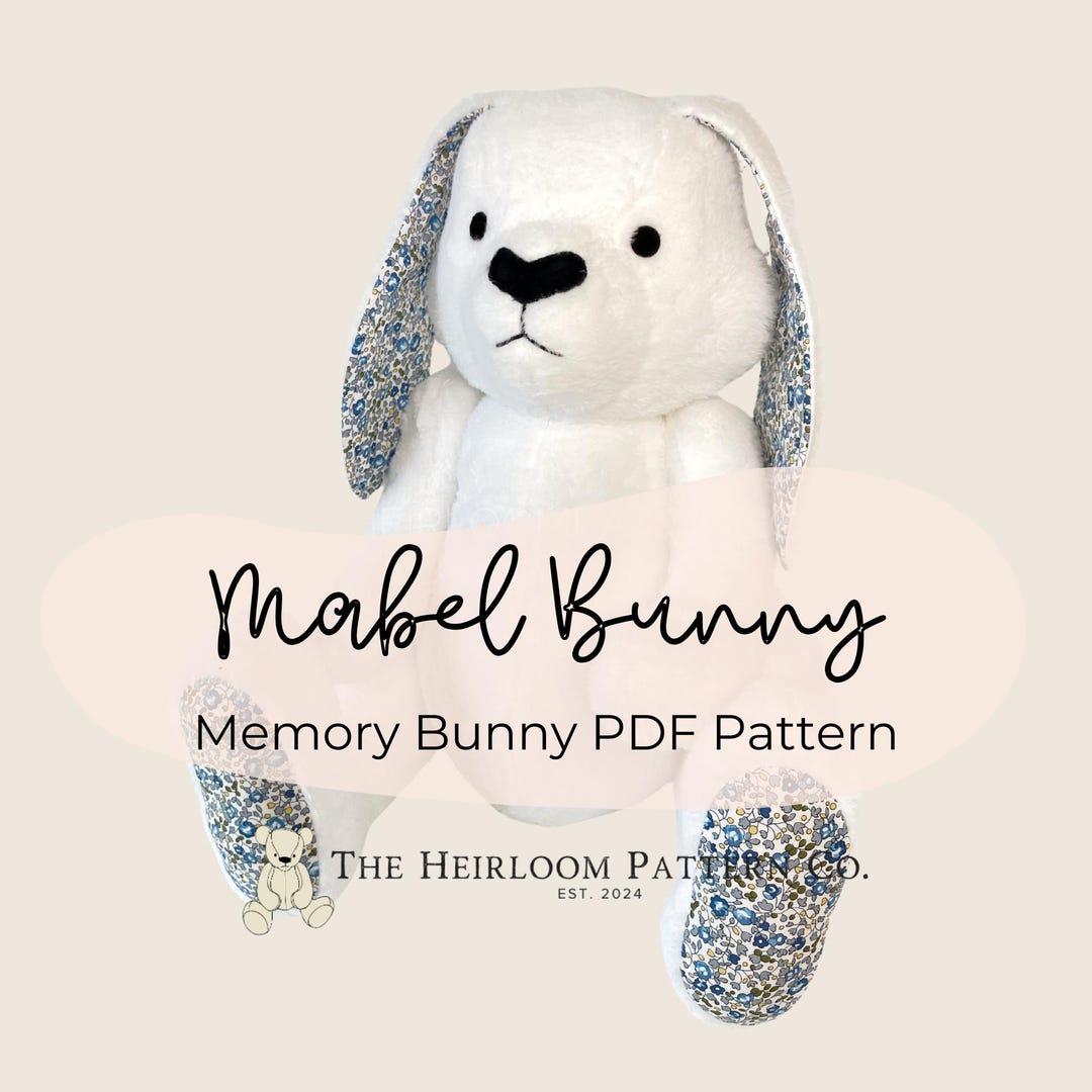 Mabel Memory Bunny Digital Sewing Pattern - PDF - Etsy
