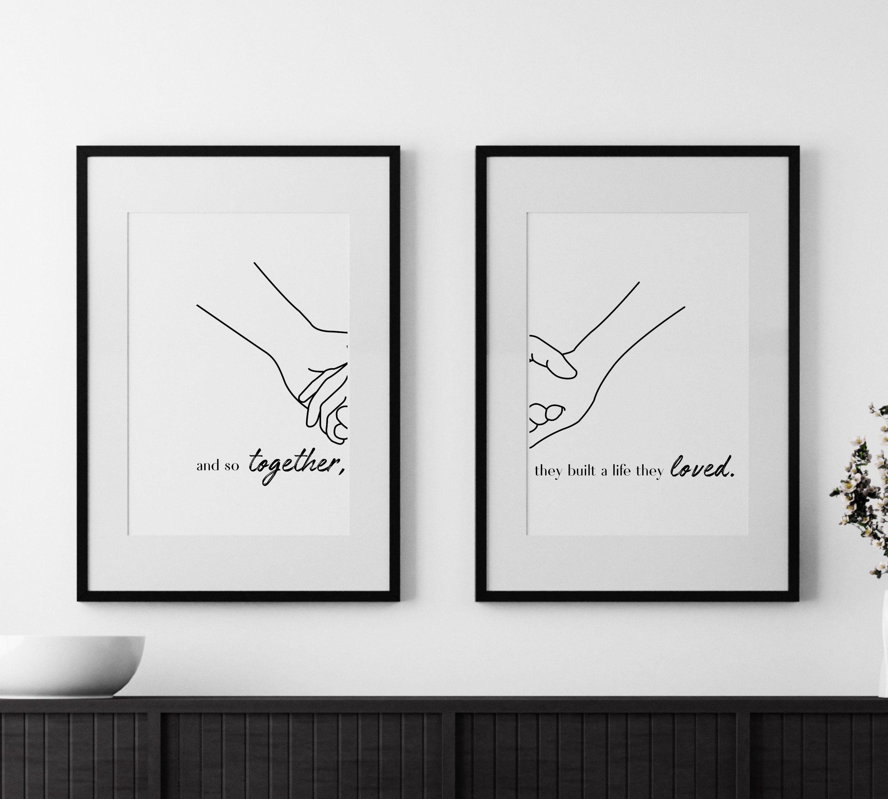 Two Hands Printable Digital Wall Art Custom Quote Print Love - Etsy