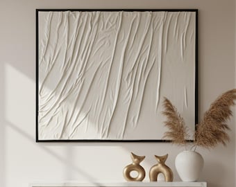 Minimalist textured canvas print – Hand-painted textured art in cream | Modern wall art, Scandinavian, simple and elegant