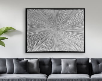 Structured elegance: Unique painting for your home in silver, elegant structural painting with 3D effect