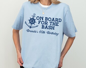 Custom 60th Birthday Cruise Shirt Matching Family Vacation Tee Personalized Group Trip Gift for 60th Birthday Cruise Party Tshirt