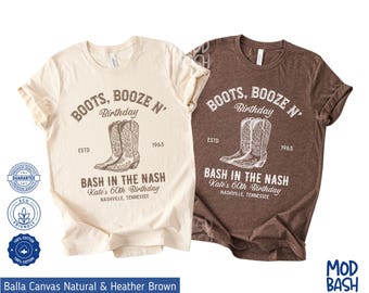 Nashville Birthday Shirt 60th Birthday Nashville Bash in the Nash Birthday Tee Custom 60th Birthday Shirt 1965 Birthday Family Birthday Tee