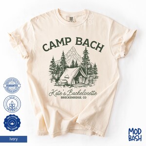 Camp Bachelorette Shirt, Cabin Crew Bach Shirt, Custom Bachelorette, Mountain Bride Tee, Last Trail Before The Veil Shirt, Hiking Bridal Tee