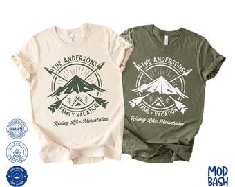 Custom Family Camping Shirt, Family Vacation Tee, Family Hiking Shirt, Matching Group Vacation Trip, Cabin Crew Shirt, Outdoor Adventure Tee