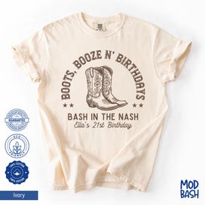 Custom Nashville Birthday Shirt, Western Style Birthday Shirt, Perfect for 21st Nashville Birthday Tee, Bash in the Nash Shirt, Girls Trip