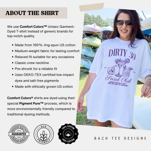 A custom Dirty 30 birthday unisex comfort colors t-shirt , perfect for celebrating the big 3-0 with a fun cocktail theme!