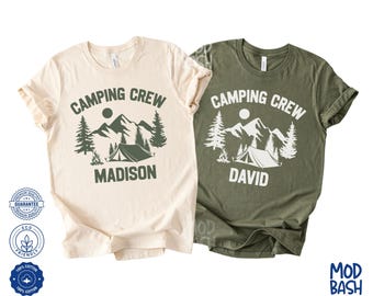 Family Camping Crew Shirt Camping Crew Custom Name Shirt Family Reunion Camping Shirt Matching Family Vacation Shirt Family Camping Vacation