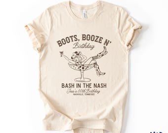 Custom 50th Birthday Shirt for Nashville Trip Bash in the Nash Matching Birthday Tees
