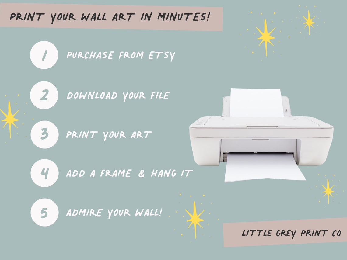 Printable Kids Prints, Printable Kids Art, Neutral Nursery Print, Kid Room Decor, Wall Art ...