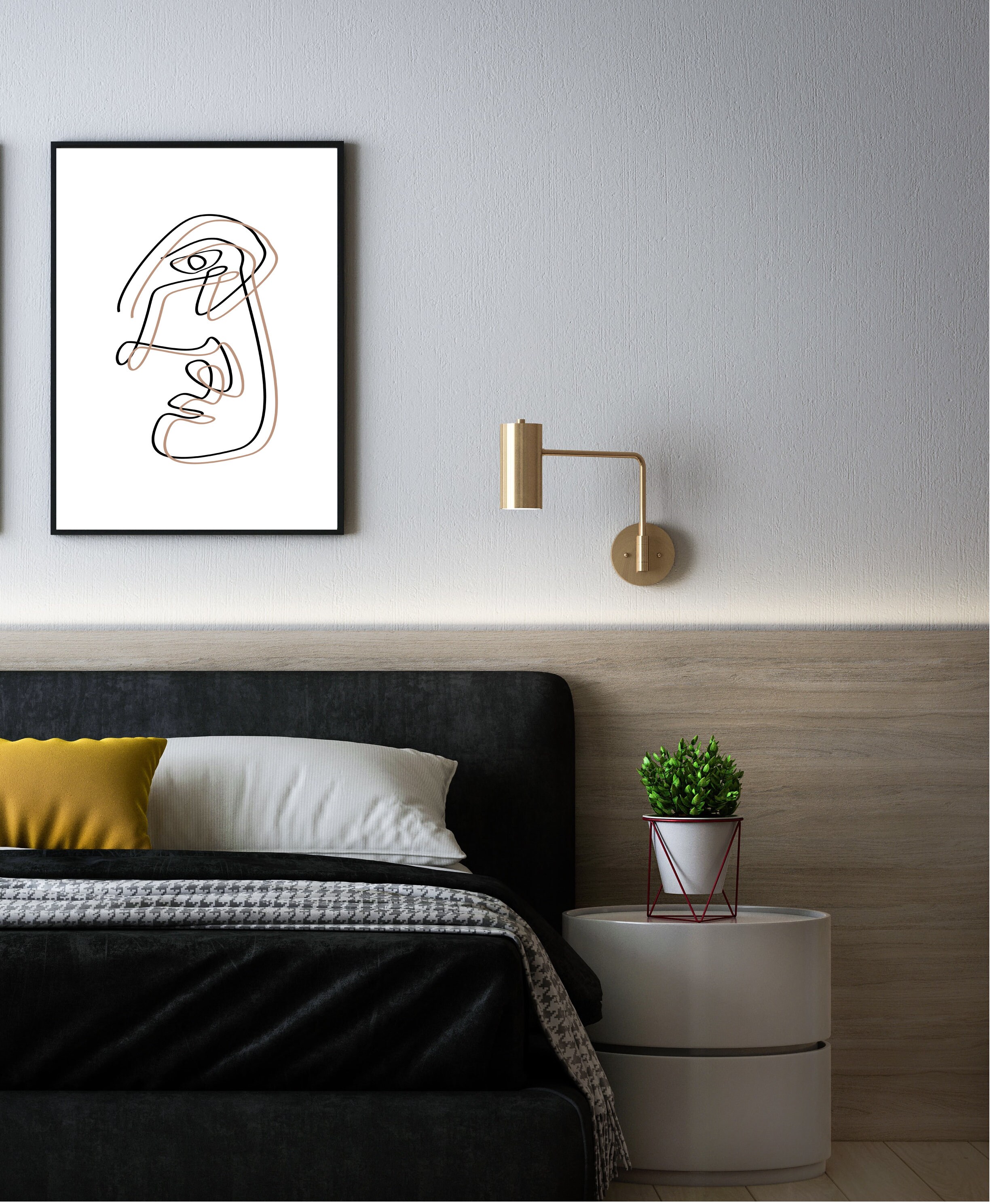 Wall Art Line Art Drawings Abstract Line Art Minimal Line Etsy UK