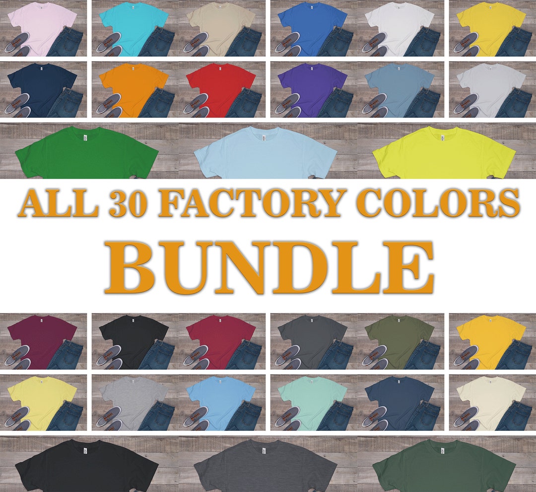 All 30 Factory Colors Bundle ALSTYLE 1301 Men's Classic Tshirt Flat