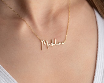 Personalized Name Necklace, Custom Name Necklace Gold, Silver Name Necklace, Personalized Jewelry for Women, Gift for Her, Gift for Mom