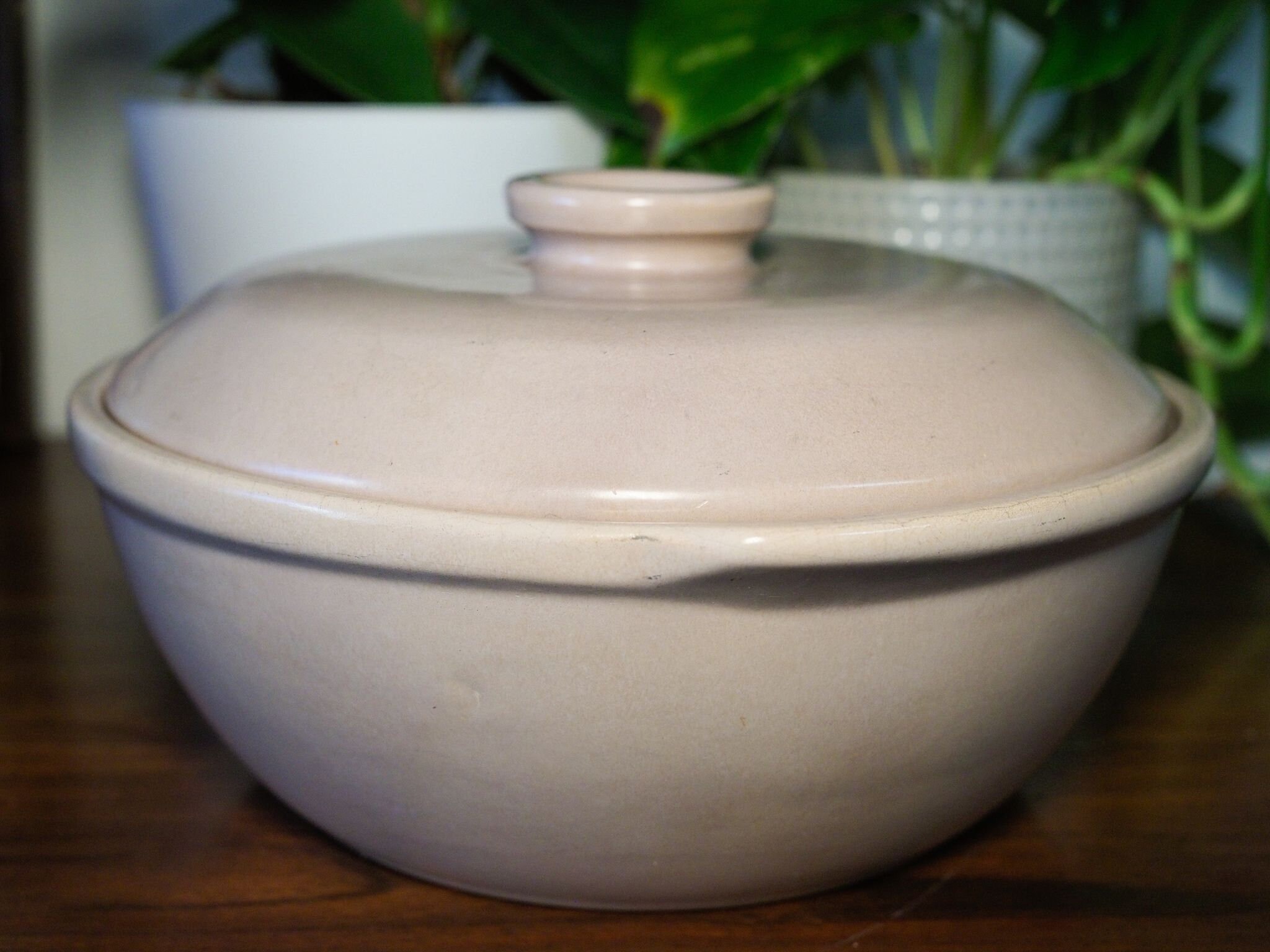 La Solana Ware 4 Brown Earthenware Clay Bean Pot Vintage California Pottery