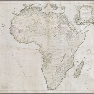 Digital copy of Antique French Map of Africa 1767