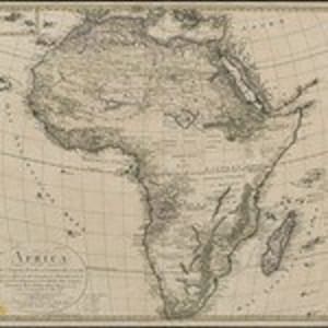 Hochwertige druckbare digitale Karte von Afrika 1794
