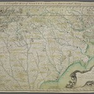 Druckbare digitale Karte von North Carolina 1770