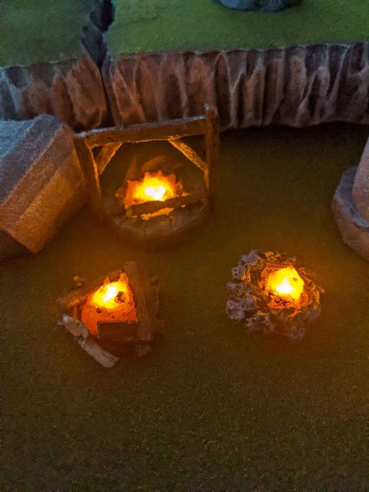 Mur de feu miniature (Set de 8) effets de sort terrain de Flame
