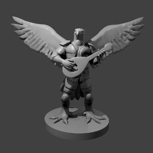 Aarakocra Bard with Lute Miniature