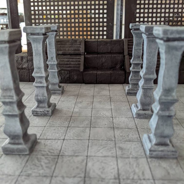 Large Pillar Set for Dungeons and Dragons/ Warhammer/ TTRPGs/ Wargaming Terrain