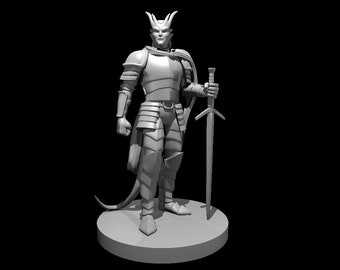 Tiefling Paladin Miniature