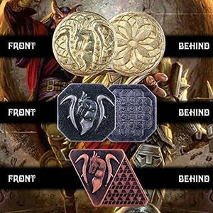 Real Metal Coins with Dragon Design for D&D TTRPGS LARP