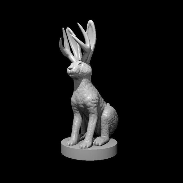 Jackalope miniature model for D&D - Dungeons and Dragons, Pathfinder and Tabletop RPGs