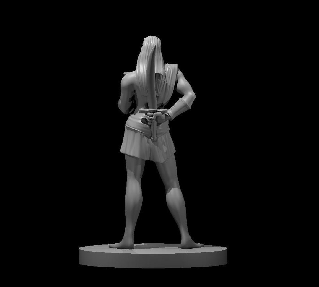 Yuan-ti Pureblood Male Back Miniature Model for D&D Dungeons and