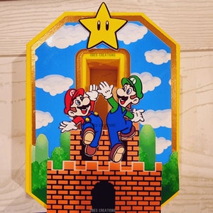 Super Mario Birthday party decorations Super Mario themed party supplies Super Mario 3D letters decorations happy birthday super mario party