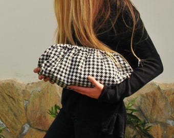 Textured Fabric Oversized Cloud Clutch Bag | Tweed & Bouclé | Multiple Colors