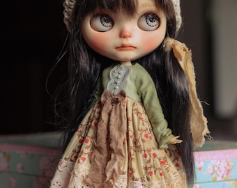 Handmade Blythe Doll Dress | Cottagecore Outfit | Miniature Clothing | Collector Gift | Aesthetic Doll Clothes