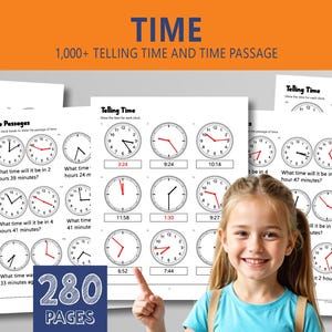 Die Zeit einteilen Arbeitsblätter: 1000 Übungsprobleme Klasse 2-4 PDF